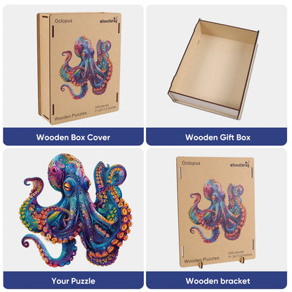 Octopus C, Wooden Jigsaw Puzzles