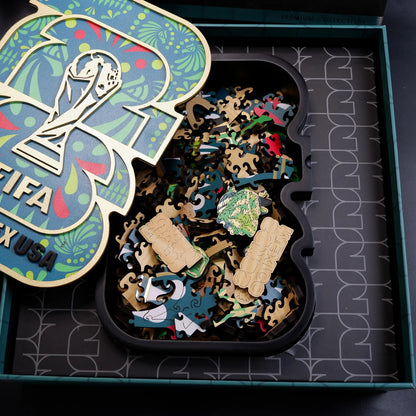 FIFA World Cup 2026 Mexico Host Logo Luxury 300-Piece Wooden Puzzle | Premium Officially Licensed Mexican Gift
