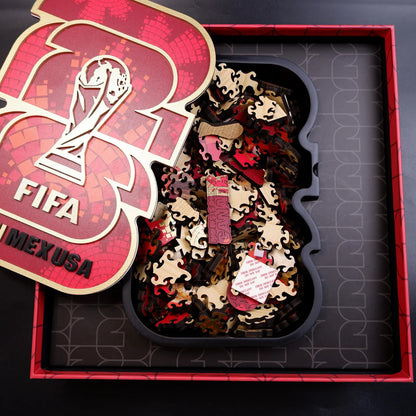 FIFA World Cup 2026 Canada Host Logo Luxury 300-Piece Wooden Puzzle | Premium Officially Licensed Canadian Gift