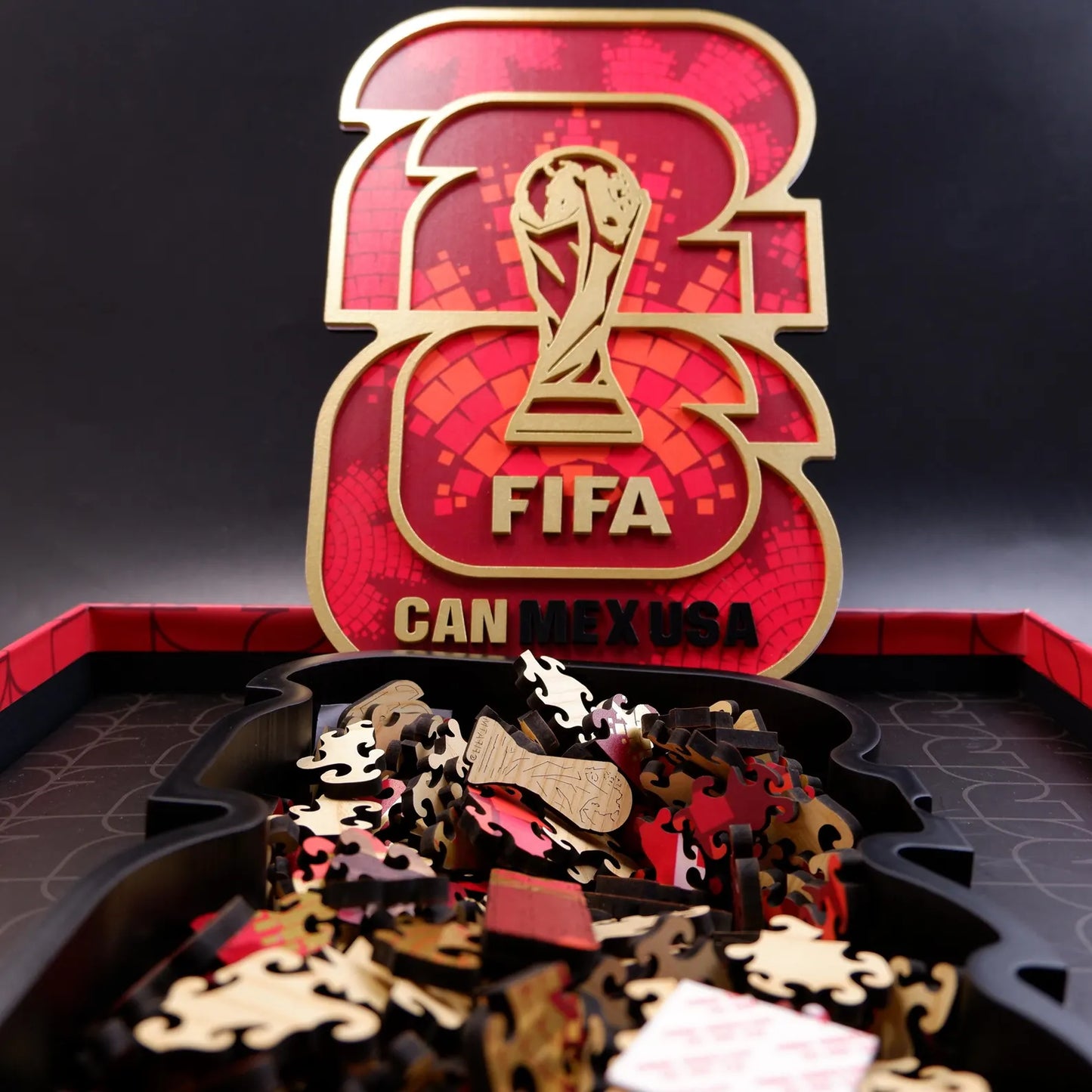 FIFA World Cup 2026 Canada Host Logo Luxury 300-Piece Wooden Puzzle | Premium Officially Licensed Canadian Gift