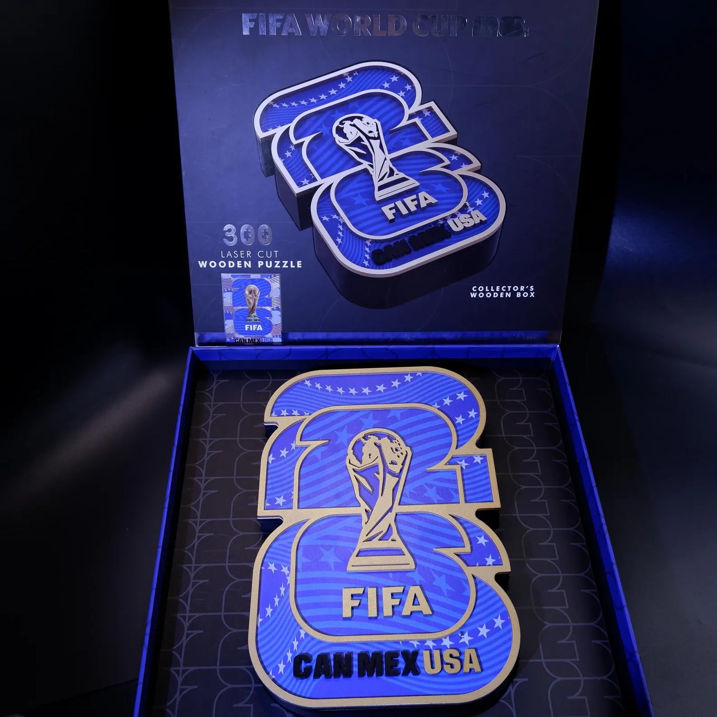 FIFA World Cup 2026 USA Host Logo Luxury 300-Piece Wooden Puzzle | Premium Officially Licensed Collectible Gift