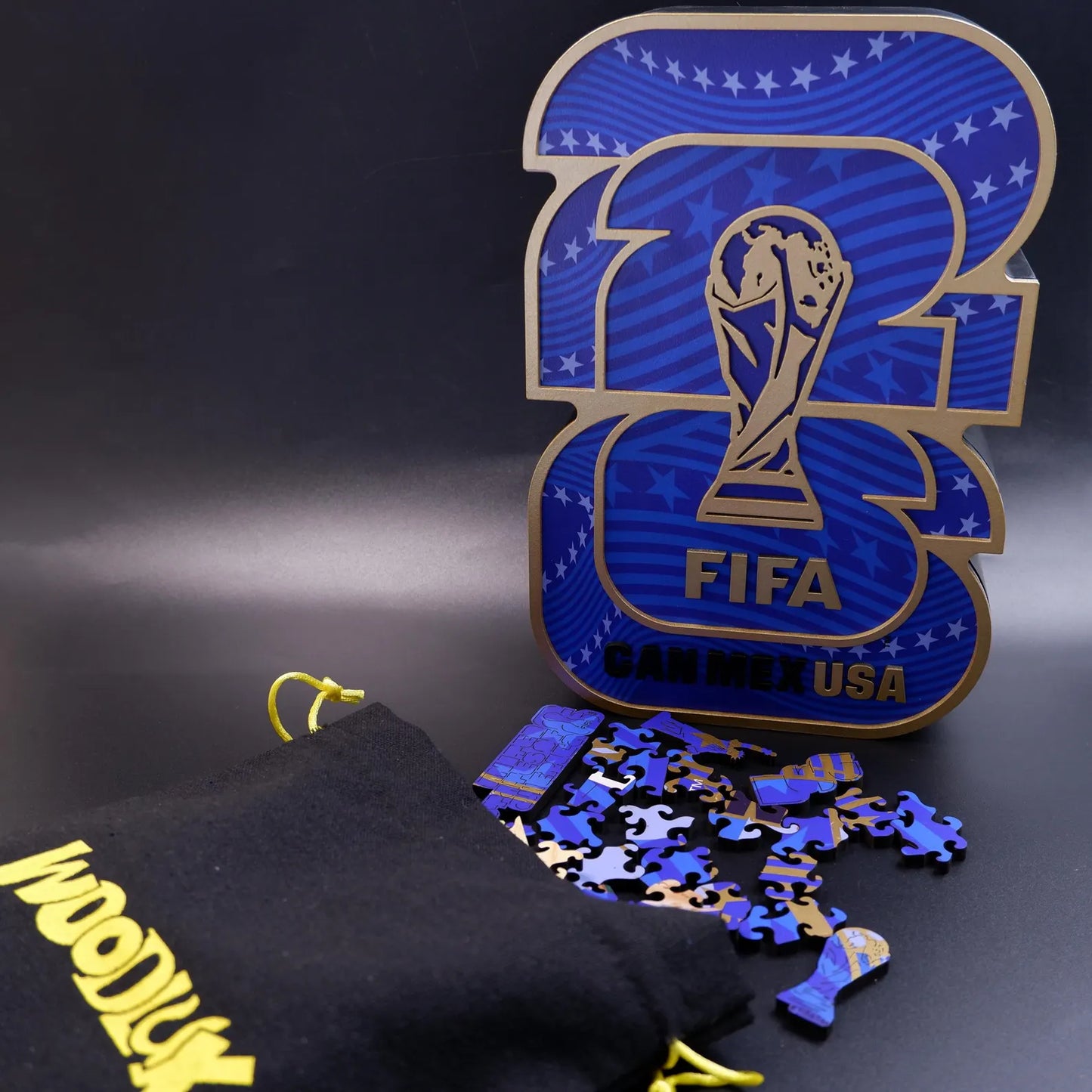 FIFA World Cup 2026 USA Host Logo Luxury 300-Piece Wooden Puzzle | Premium Officially Licensed Collectible Gift