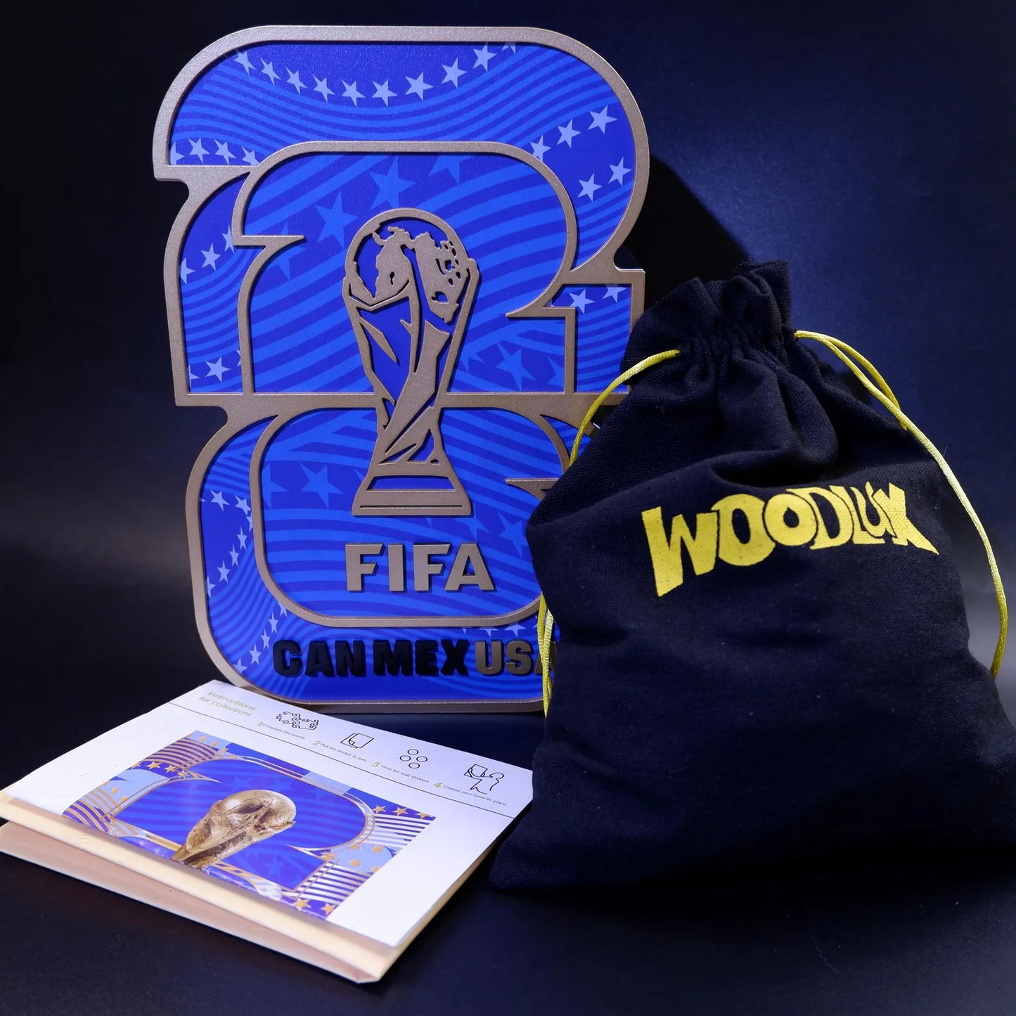 FIFA World Cup 2026 USA Host Logo Luxury 300-Piece Wooden Puzzle | Premium Officially Licensed Collectible Gift