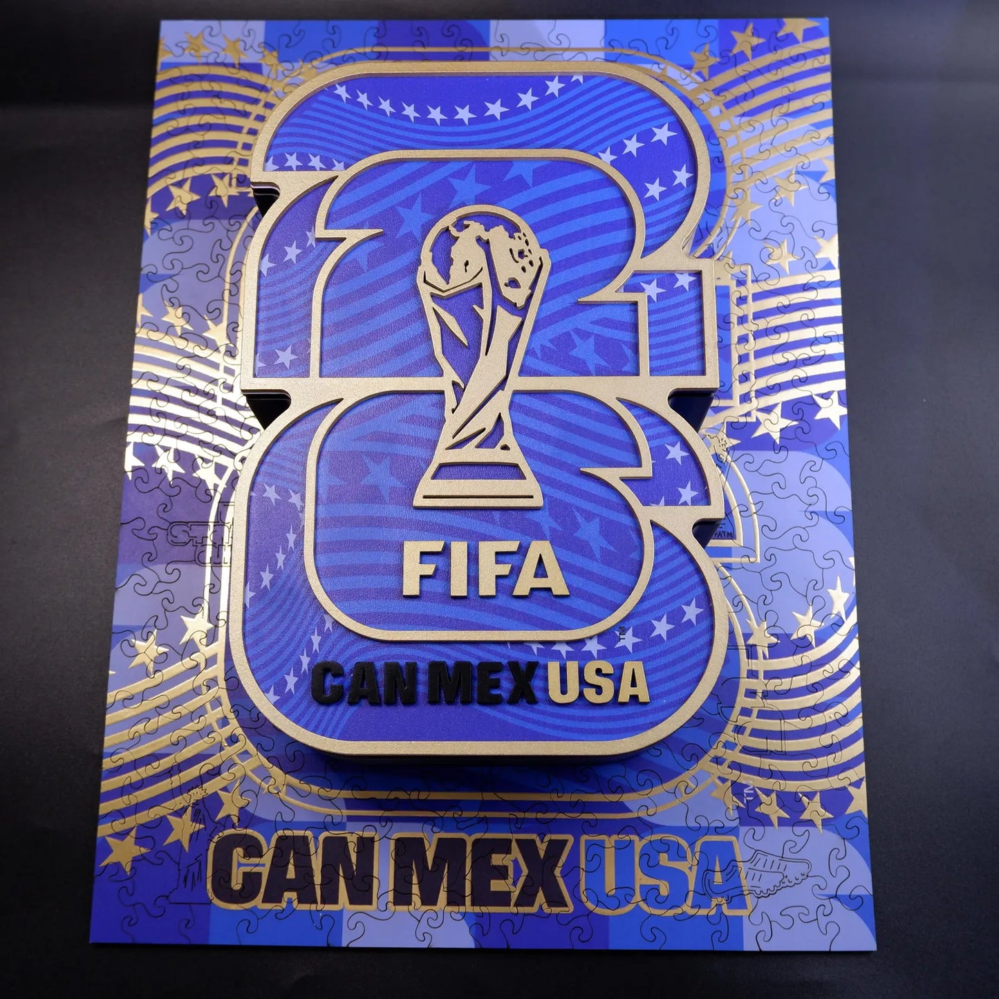 FIFA World Cup 2026 USA Host Logo Luxury 300-Piece Wooden Puzzle | Premium Officially Licensed Collectible Gift