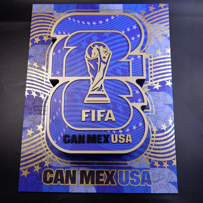 FIFA World Cup 2026 USA Host Logo Luxury 300-Piece Wooden Puzzle | Premium Officially Licensed Collectible Gift