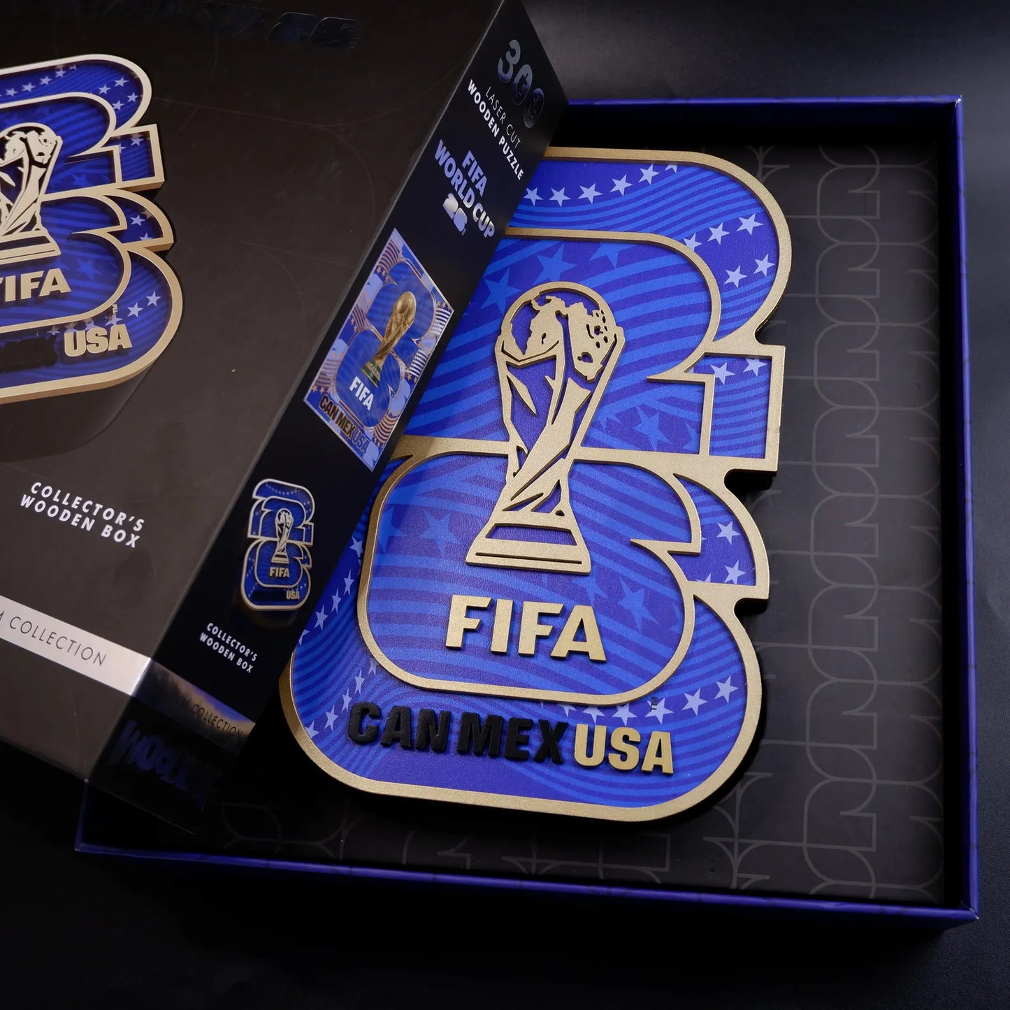 FIFA World Cup 2026 USA Host Logo Luxury 300-Piece Wooden Puzzle | Premium Officially Licensed Collectible Gift