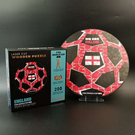 FIFA World Cup 2026 England Ball Wooden Jigsaw Puzzle | 200 Pieces, 5mm Thick