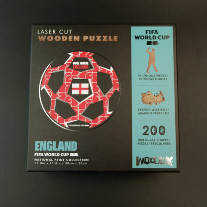 FIFA World Cup 2026 England Ball Wooden Jigsaw Puzzle | 200 Pieces, 5mm Thick