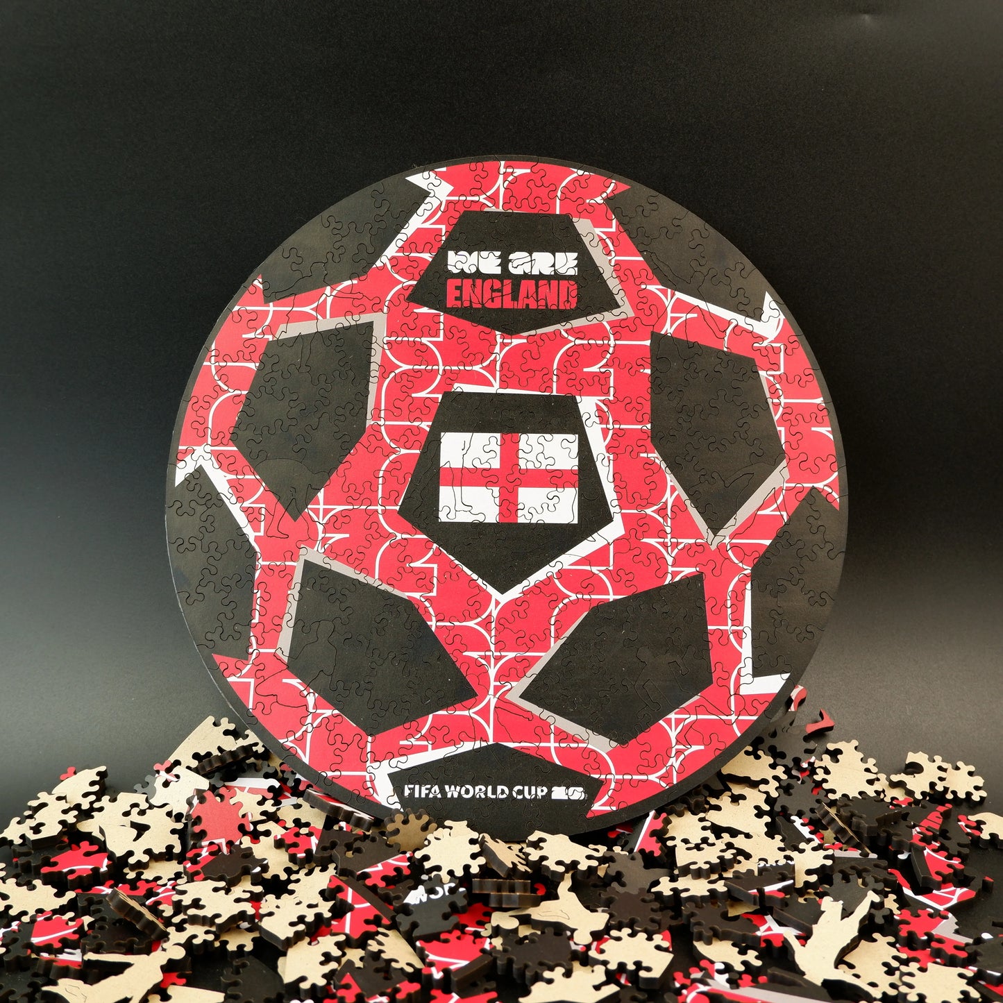 FIFA World Cup 2026 England Ball Wooden Jigsaw Puzzle | 200 Pieces, 5mm Thick