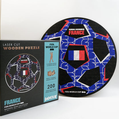 FIFA World Cup 2026 France Ball Wooden Jigsaw Puzzle | 200 Pieces, 5mm Thick