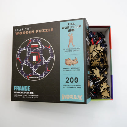 FIFA World Cup 2026 France Ball Wooden Jigsaw Puzzle | 200 Pieces, 5mm Thick
