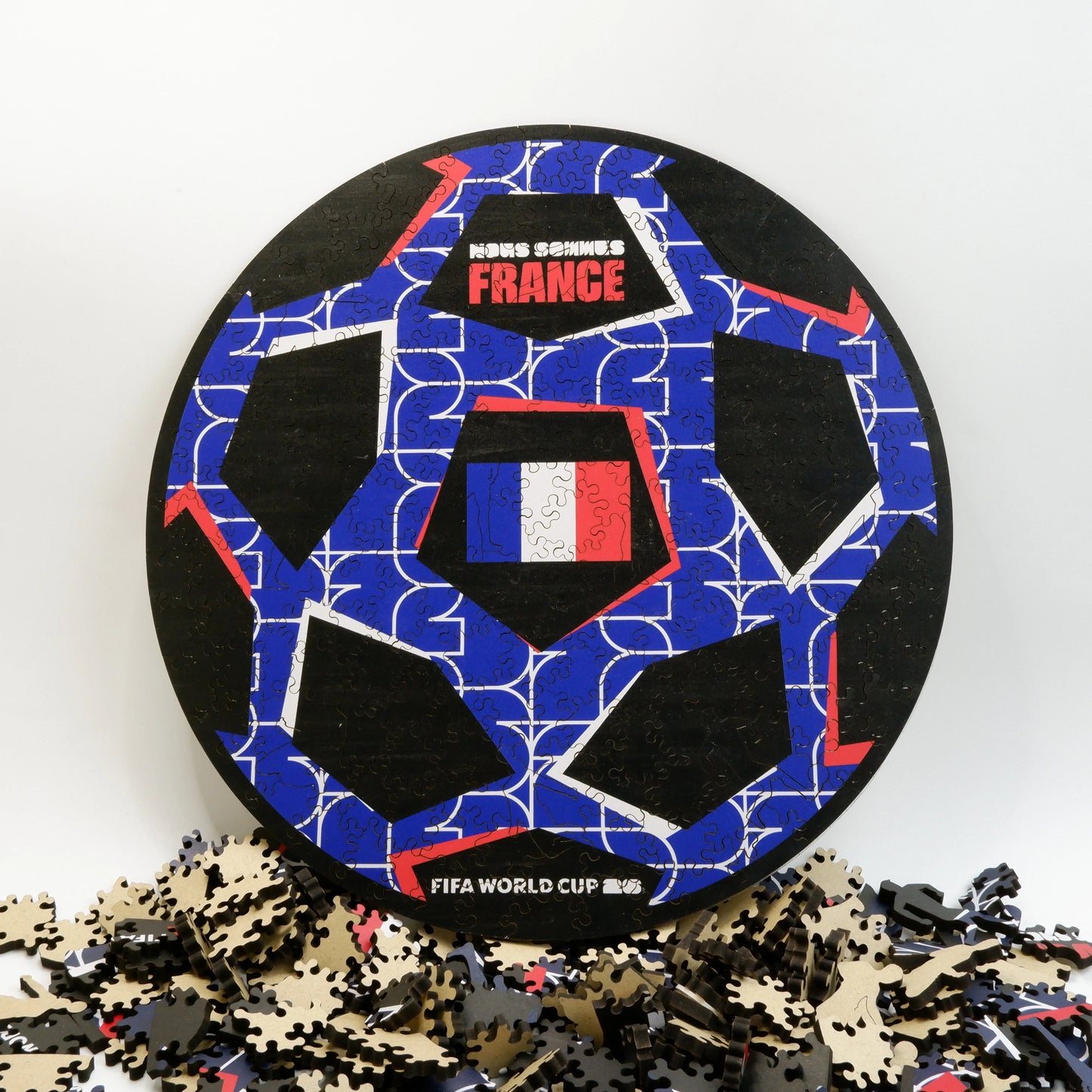 FIFA World Cup 2026 France Ball Wooden Jigsaw Puzzle | 200 Pieces, 5mm Thick