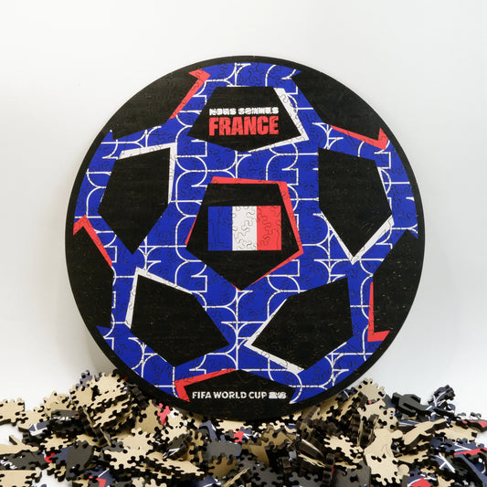 FIFA World Cup 2026 France Ball Wooden Jigsaw Puzzle | 200 Pieces, 5mm Thick