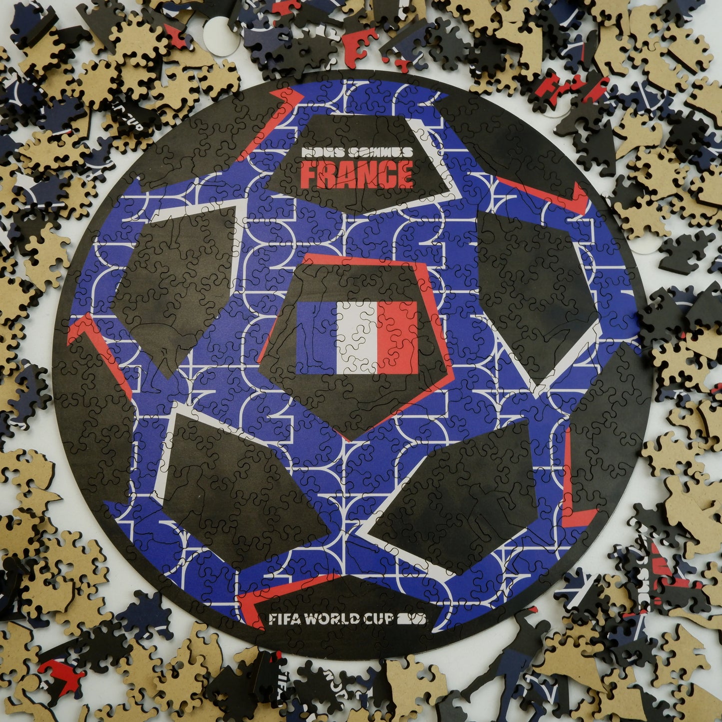 FIFA World Cup 2026 France Ball Wooden Jigsaw Puzzle | 200 Pieces, 5mm Thick