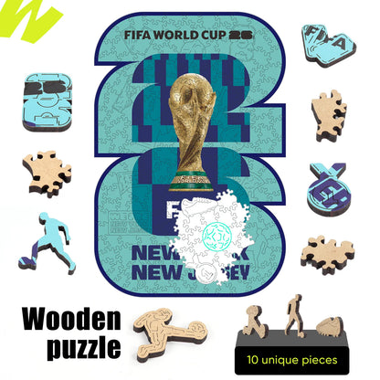 FIFA World Cup 2026 Wooden Jigsaw Puzzle | 200 Pieces, NYC New Jersey Logo