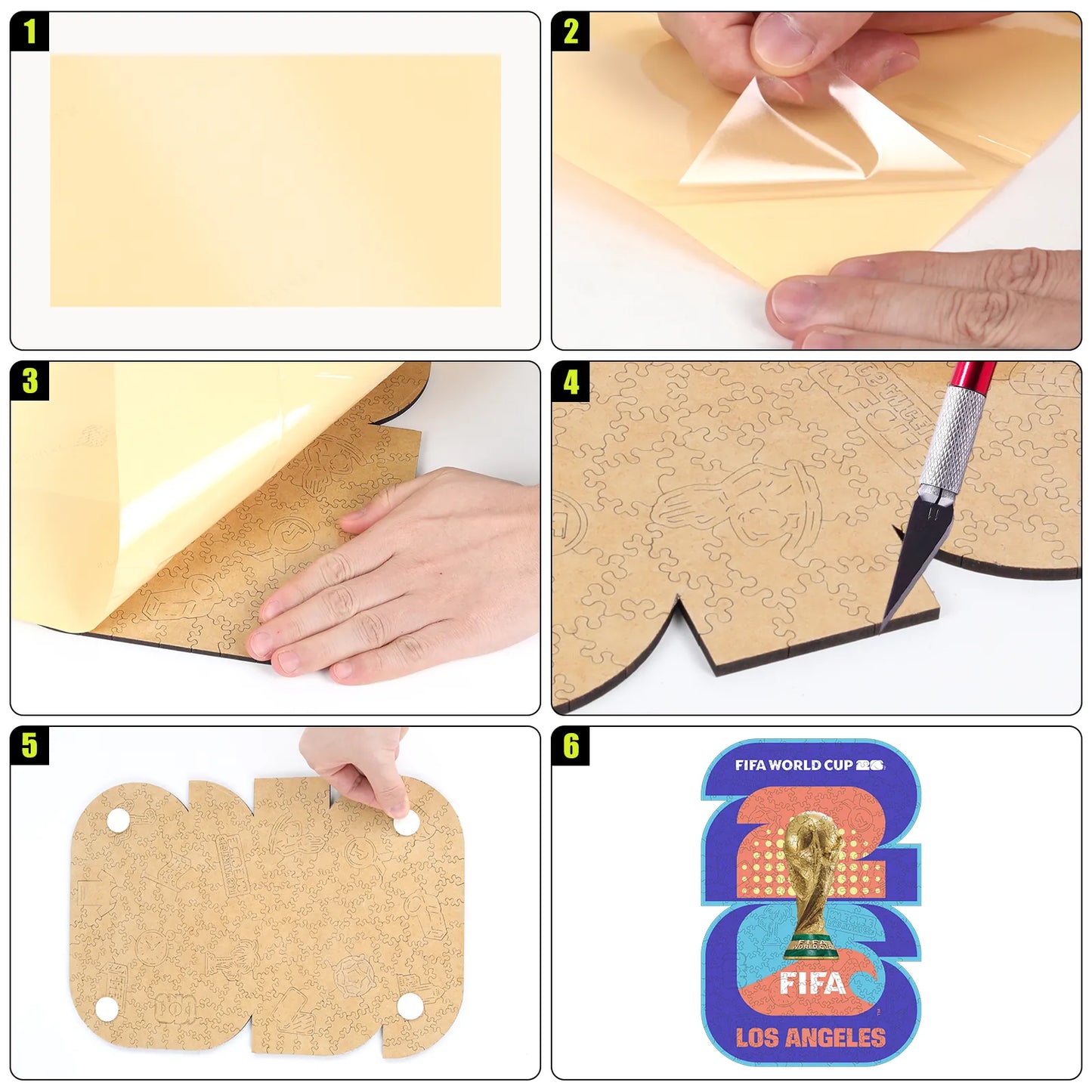 FIFA World Cup 2026 Wooden Jigsaw Puzzle | 200 Pieces, Los Angeles Logo