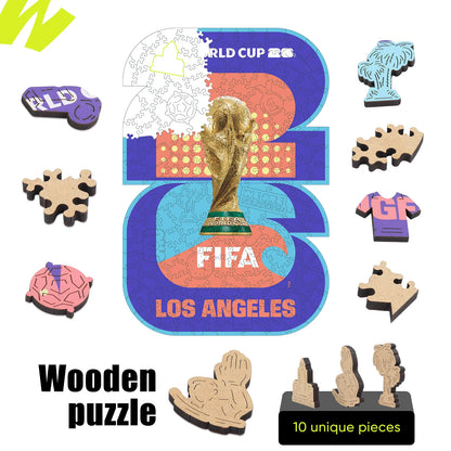 FIFA World Cup 2026 Wooden Jigsaw Puzzle | 200 Pieces, Los Angeles Logo