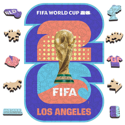 FIFA World Cup 2026 Wooden Jigsaw Puzzle | 200 Pieces, Los Angeles Logo