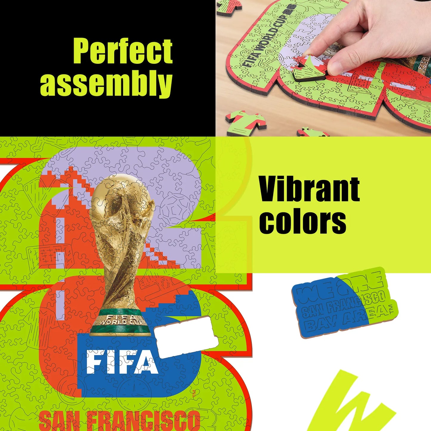 FIFA World Cup 2026 Wooden Jigsaw Puzzle | 200 Pieces, San Francisco Bay Area