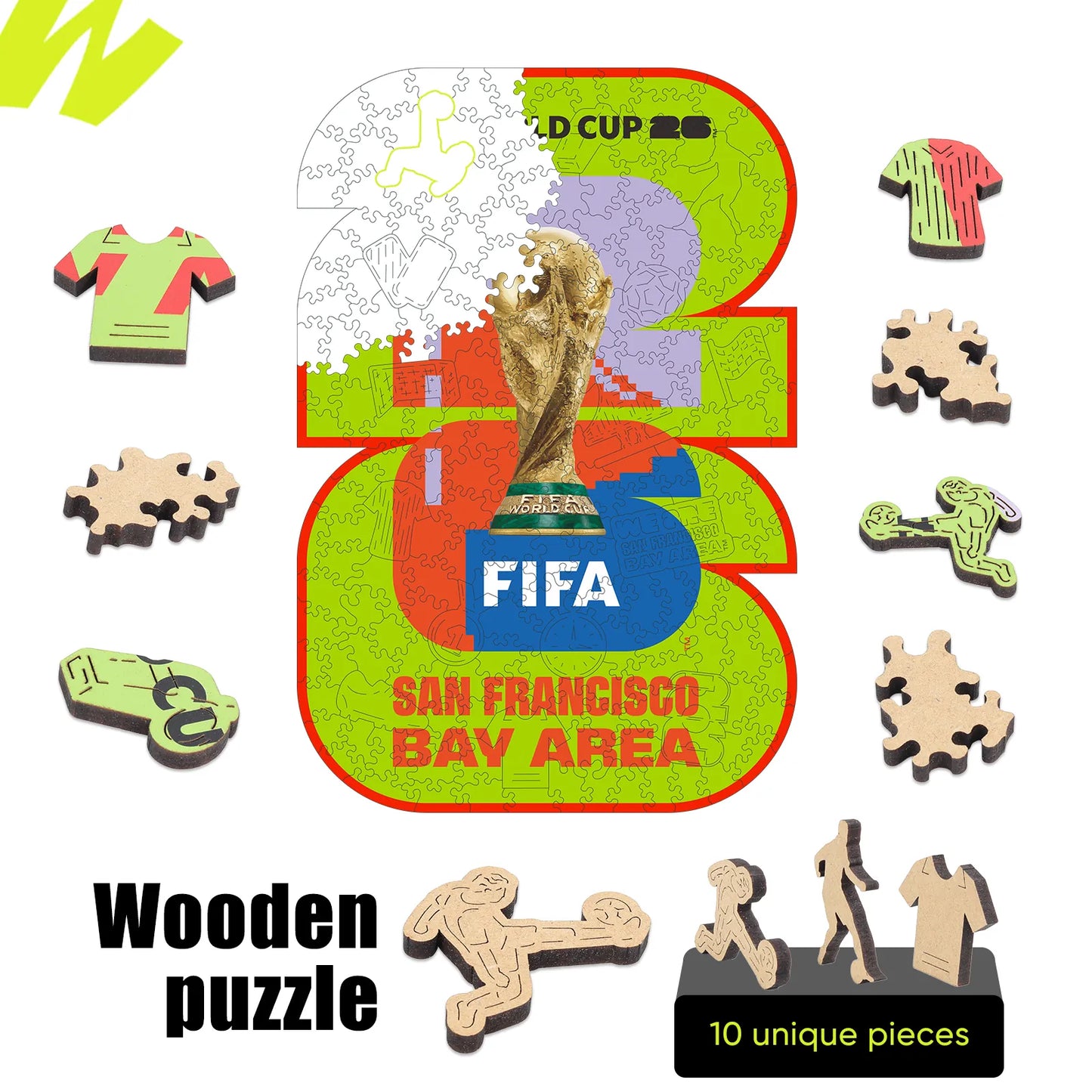 FIFA World Cup 2026 Wooden Jigsaw Puzzle | 200 Pieces, San Francisco Bay Area