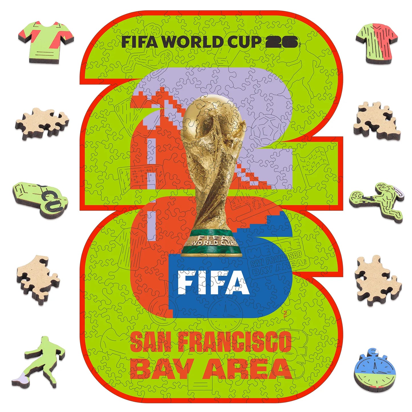 FIFA World Cup 2026 Wooden Jigsaw Puzzle | 200 Pieces, San Francisco Bay Area