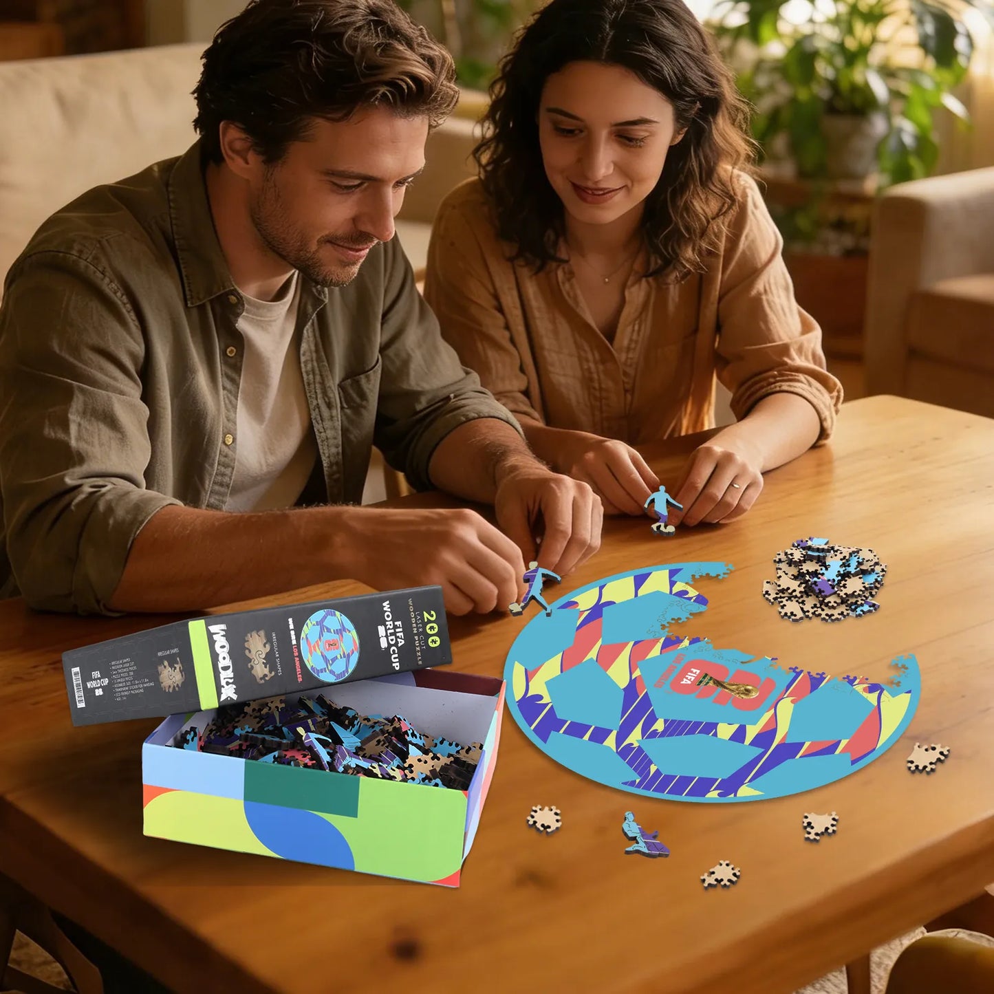 FIFA World Cup 2026 Wooden Jigsaw Puzzle | 200 Pieces, Los Angeles Ball