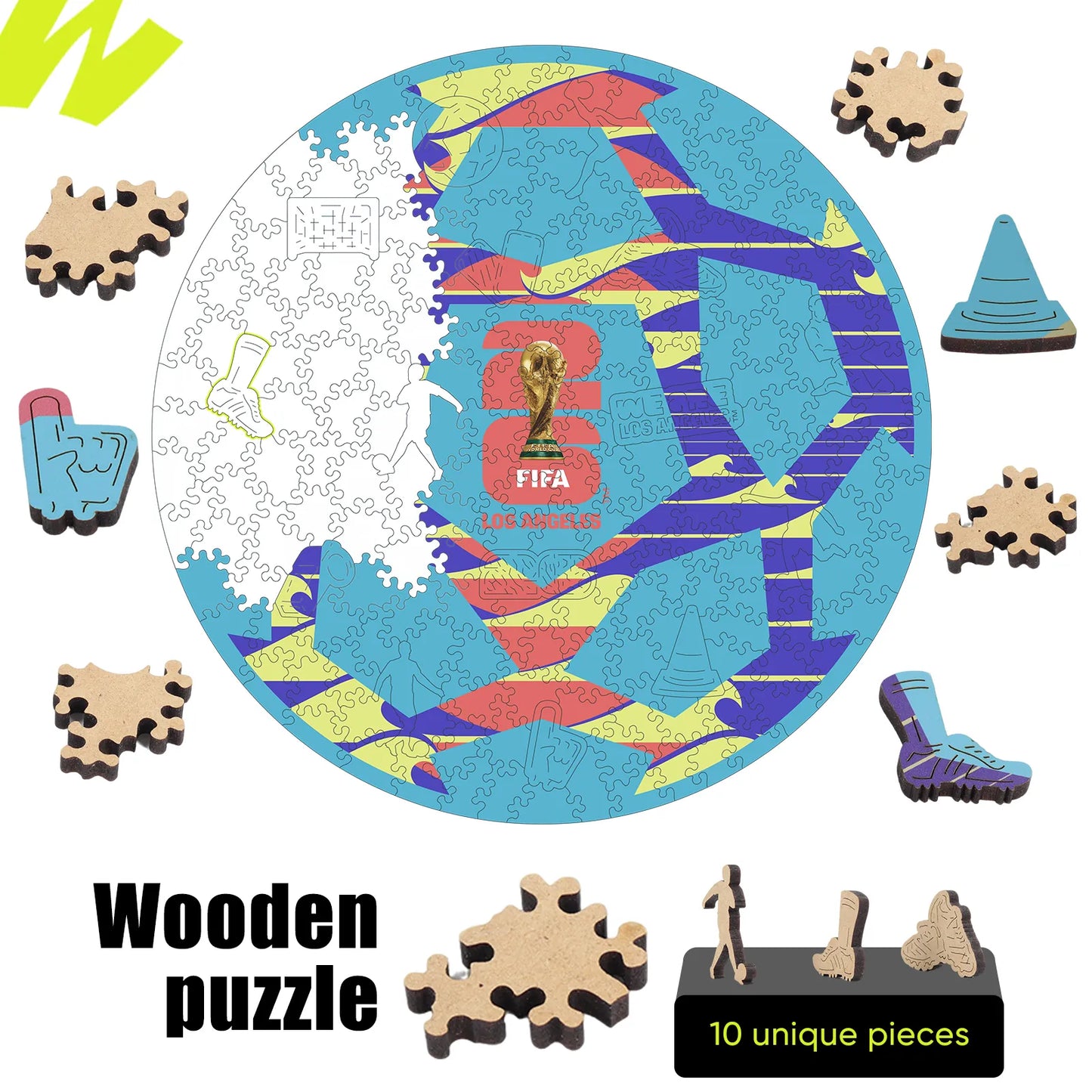 FIFA World Cup 2026 Wooden Jigsaw Puzzle | 200 Pieces, Los Angeles Ball