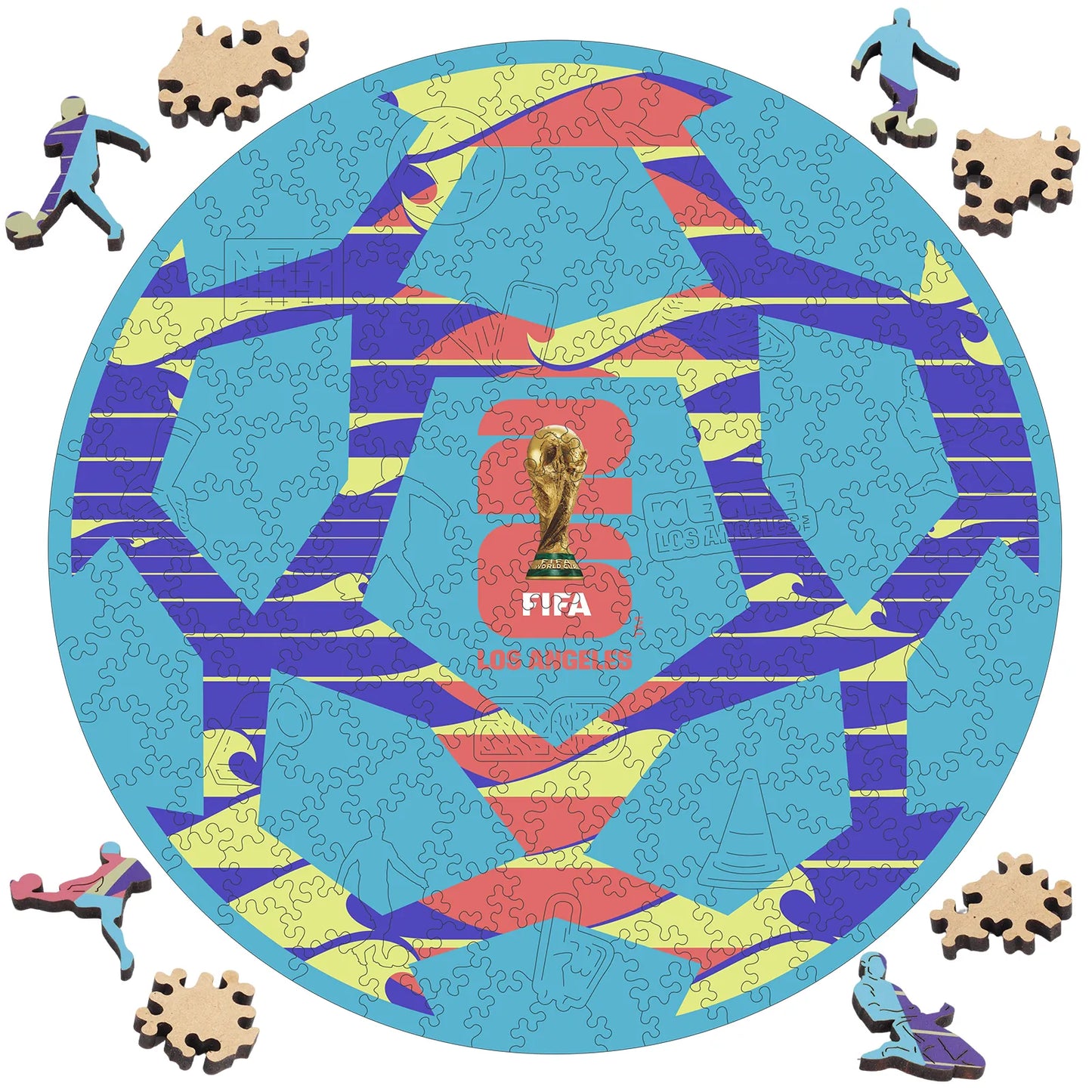 FIFA World Cup 2026 Wooden Jigsaw Puzzle | 200 Pieces, Los Angeles Ball