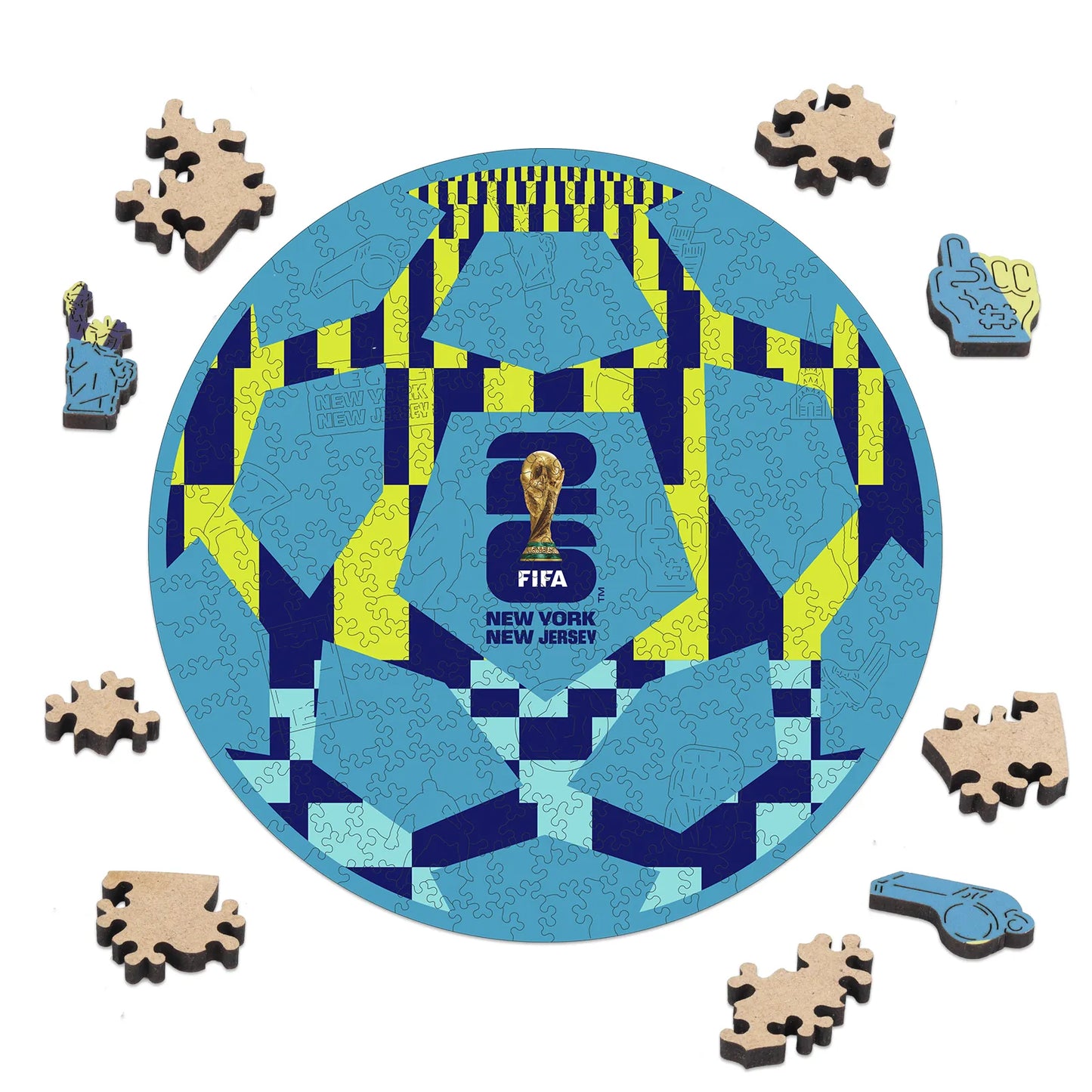 FIFA World Cup 2026 Wooden Jigsaw Puzzle | 200 Pieces, NYC New Jersey Ball