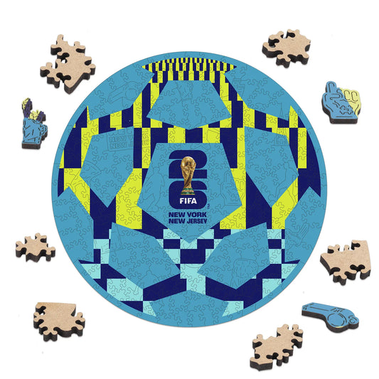 FIFA World Cup 2026 Wooden Jigsaw Puzzle | 200 Pieces, NYC New Jersey Ball