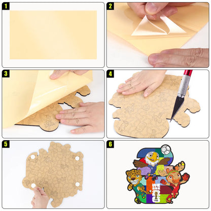 FIFA World Cup 2026 Wooden Jigsaw Puzzle | 150 Pieces, USACANMEX Mascots 26