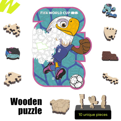 FIFA World Cup 2026 Wooden Jigsaw Puzzle | 150 Pieces, USA Mascots