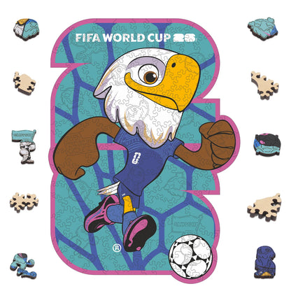FIFA World Cup 2026 Wooden Jigsaw Puzzle | 150 Pieces, USA Mascots