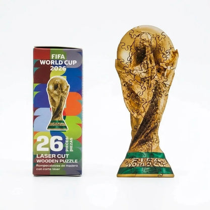 FIFA World Cup 2026 Wooden Jigsaw Puzzle | Trophy Mini 26PC