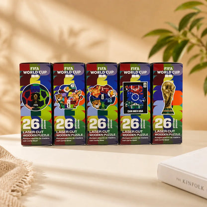 FIFA World Cup 2026 Wooden Puzzle | USACANMEX Host Logo Mini 26PC