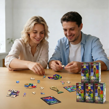 FIFA World Cup 2026 Wooden Jigsaw Puzzle | Host Cities Mosaic Mini 26PC