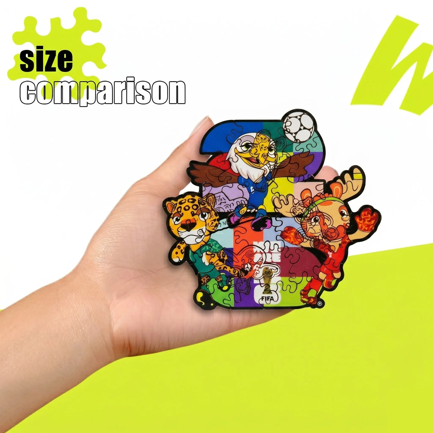 FIFA World Cup 2026 Wooden Jigsaw Puzzle | Host Cities Mosaic Mini 26PC