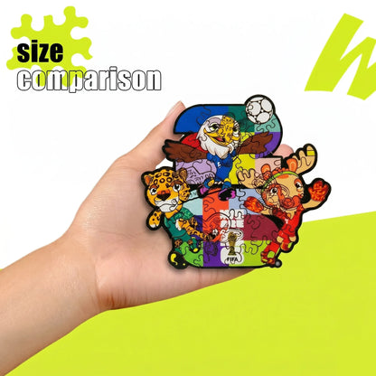 FIFA World Cup 2026 Wooden Jigsaw Puzzle | Host Cities Mosaic Mini 26PC