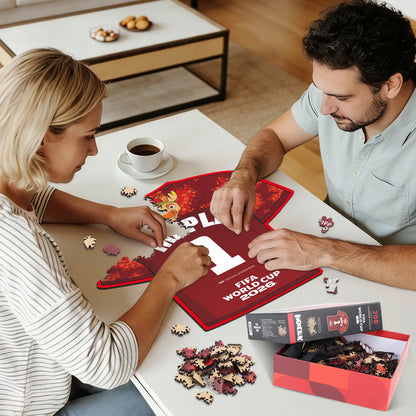 FIFA World Cup 2026 Wooden Jigsaw Puzzle | 200 Pieces, Canada Jersey