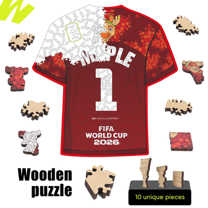 FIFA World Cup 2026 Wooden Jigsaw Puzzle | 200 Pieces, Canada Jersey