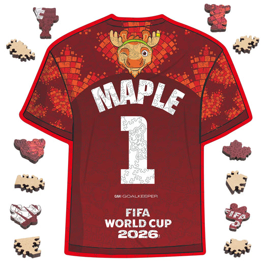 FIFA World Cup 2026 Wooden Jigsaw Puzzle | 200 Pieces, Canada Jersey