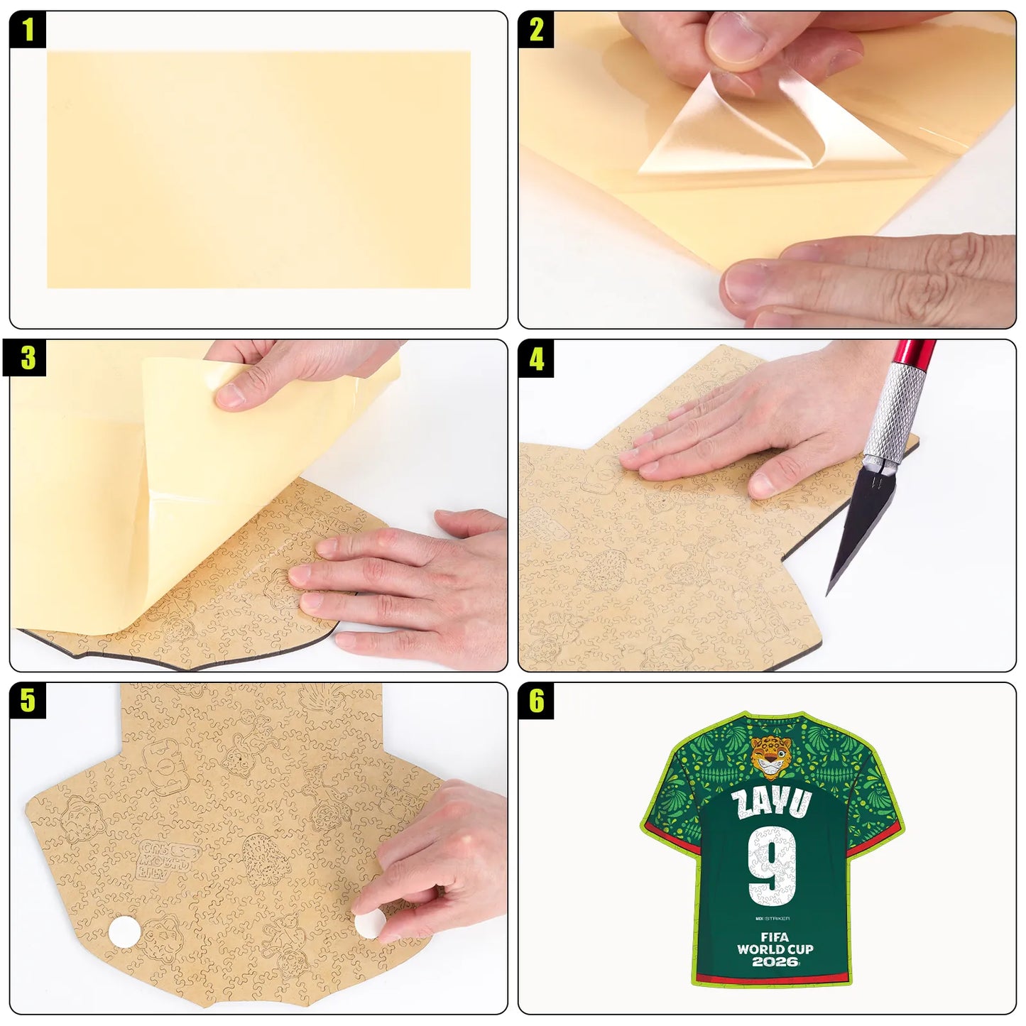 FIFA World Cup 2026 Wooden Jigsaw Puzzle | 200 Pieces, Zayu 9 Jersey