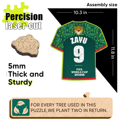 FIFA World Cup 2026 Wooden Jigsaw Puzzle | 200 Pieces, Zayu 9 Jersey