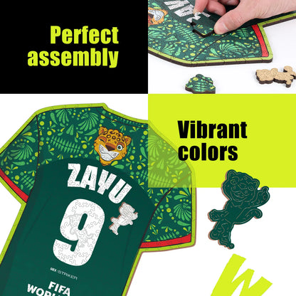 FIFA World Cup 2026 Wooden Jigsaw Puzzle | 200 Pieces, Zayu 9 Jersey