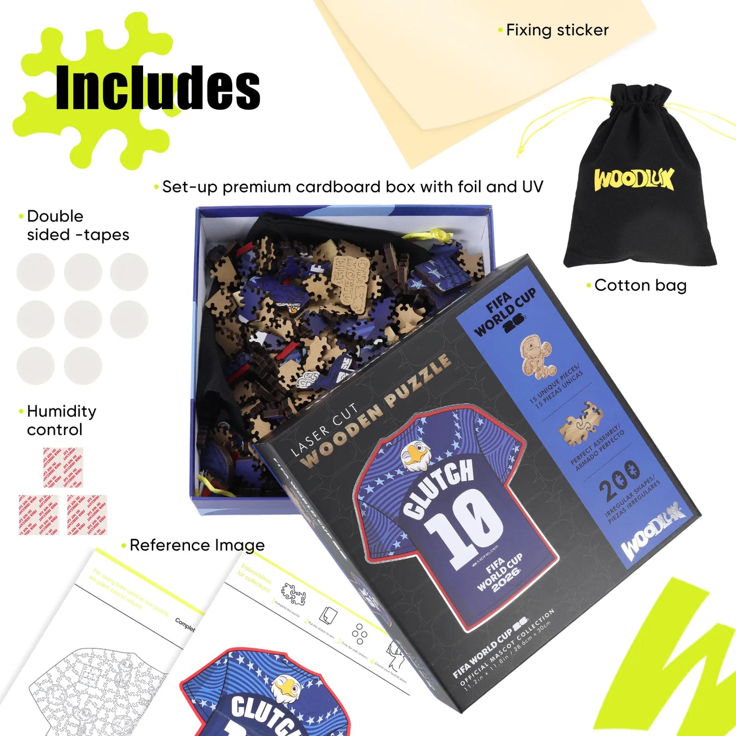 FIFA World Cup 2026 Wooden Jigsaw Puzzle | 200 Pieces, Clutch 10 Jersey