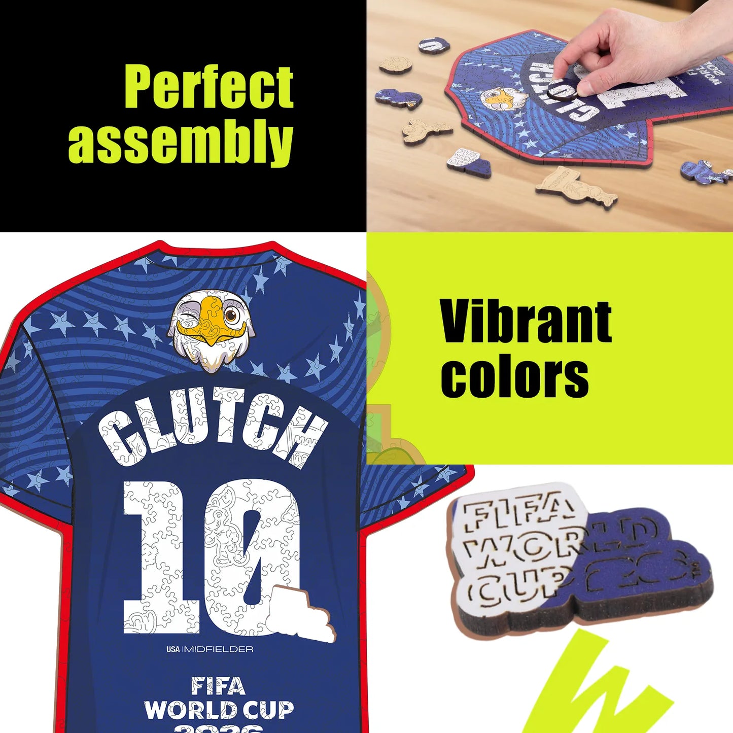 FIFA World Cup 2026 Wooden Jigsaw Puzzle | 200 Pieces, Clutch 10 Jersey