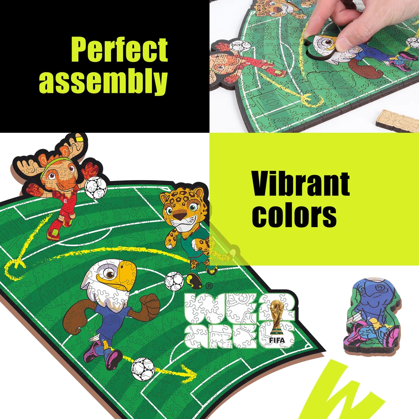 FIFA World Cup 2026 Wooden Jigsaw Puzzle | 200 Pieces, Time To Play