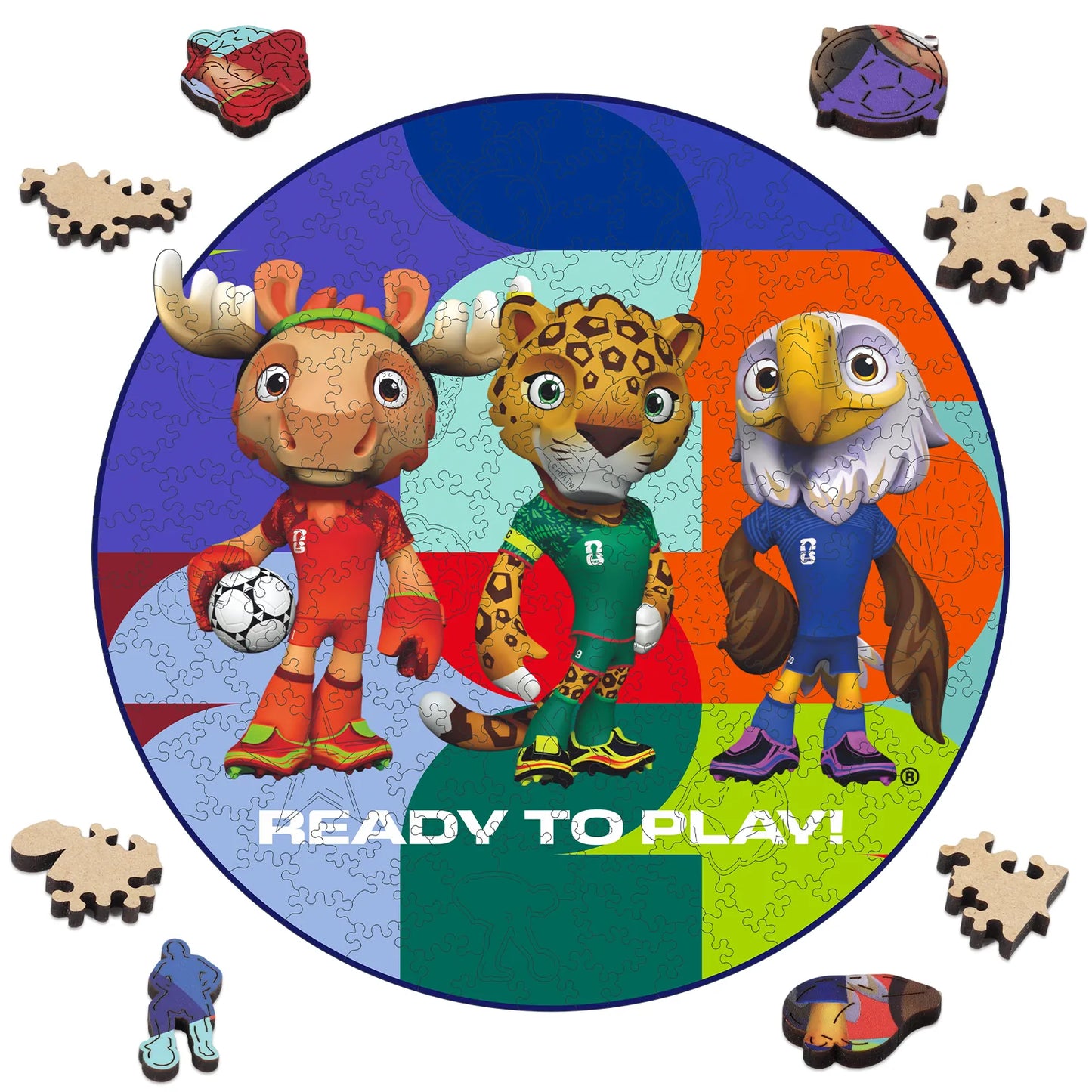 FIFA World Cup 2026 Wooden Jigsaw Puzzle | 200 Pieces, Ready To Play Ball