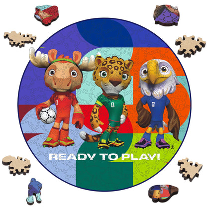 FIFA World Cup 2026 Wooden Jigsaw Puzzle | 200 Pieces, Ready To Play Ball