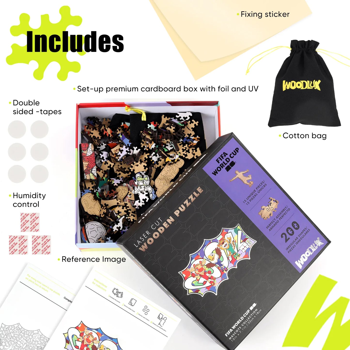 FIFA World Cup 2026 Wooden Jigsaw Puzzle | 200 Pieces, Goooal